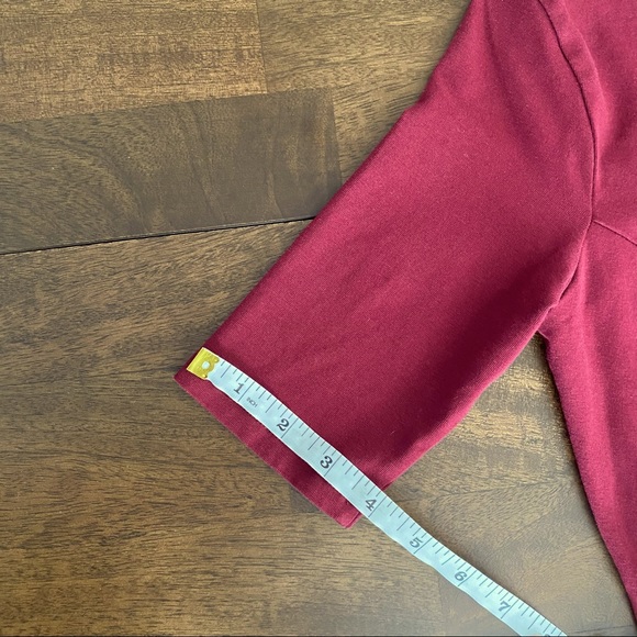 H&M Dark Red Dress with 3/4 Sleeves - Picture 10 of 12